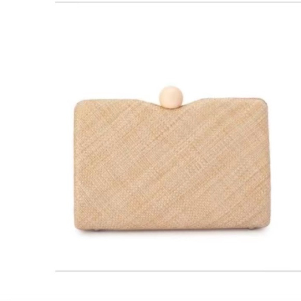 olga berg straw weave bag